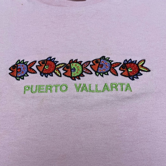 Puerto Vallarta Pink Short Sleeve Tee Size Girl XL 14-16 - Picture 8 of 11